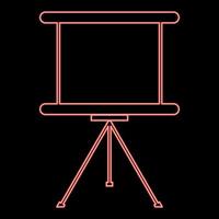 Neon business presentation board red color vector illustration flat style image