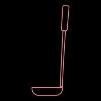 Neon soupe ladle red color vector illustration flat style image