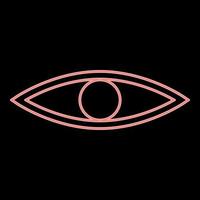Neon eye the red color vector illustration flat style image