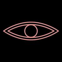 Neon eye the red color vector illustration flat style image