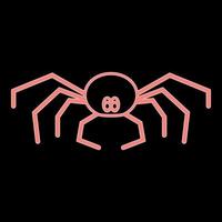Neon spider the red color vector illustration flat style image