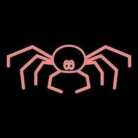 Neon spider the red color vector illustration flat style image