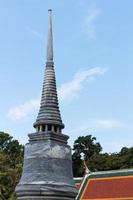 Pagoda gray sky. photo