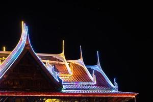 Flashing lights on the roof temple. photo