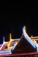 Flashing lights on the roof temple. photo