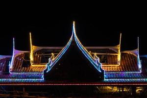 Flashing lights on the roof temple. photo