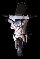 aislar el accidente de motocicleta. foto