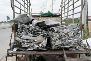 aluminum waste prepare for recycle photo
