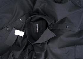 New black colour shirt and blank label photo