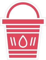 Water Bucket Icon Style vector