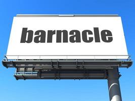 barnacle word on billboard photo