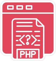 estilo de icono de codificación php vector