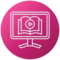Video Tutorial Icon Style vector