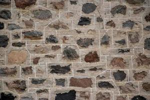 Fieldstone exterior house wall from the early 1900s. photo