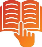 Study Hand Icon Style vector