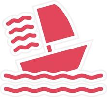 Windsurf Icon Style vector