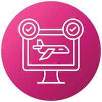 Flight Check In Icon Style vector