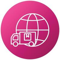 Global Delivery Icon Style vector