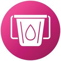 Water Bucket Icon Style vector