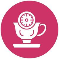 estilo de icono de hora del té vector