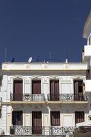 Arabic architecture in the old medina. Streets, doors, windows, details photo