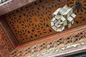 Arabic architecture in the old medina. Streets, doors, windows, details photo