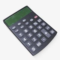 Representación 3d de calculadora sucia foto