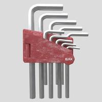 3d Rendering of Allen Key Tool Set photo