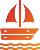 Sailing Boat Icon Style vector