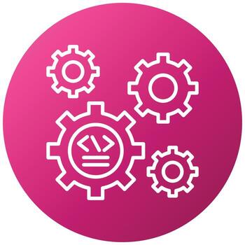 Code Settings Icon Style vector