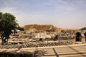 A view of the Ancient Roman City of Beit Shean in Israel photo