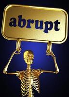 abrupt word and golden skeleton photo