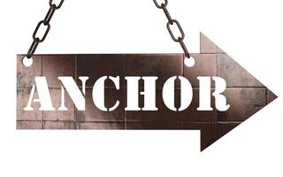 anchor word on metal pointer photo