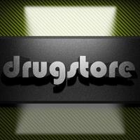 drugstore word of iron on carbon photo