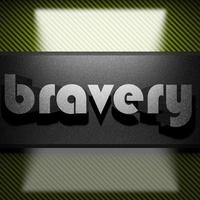bravery word of iron on carbon photo