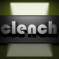 clench word of iron on carbon photo