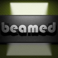 beamed word of iron on carbon photo