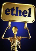 ethel word and golden skeleton photo