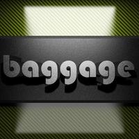 baggage word of iron on carbon photo