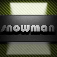 snowman word of iron on carbon photo