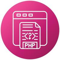 estilo de icono de codificación php vector