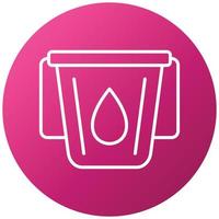 Water Bucket Icon Style vector