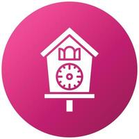 estilo de icono de reloj de cuco vector