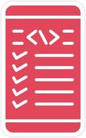 Mobile Coding Icon Style vector