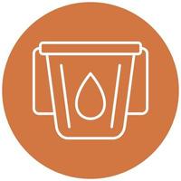 Water Bucket Icon Style vector