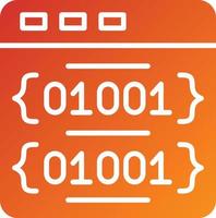 Binary Code Icon Style vector