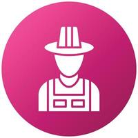 Male Farmer Icon Style vector