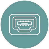 Hdmi Port Icon Style vector