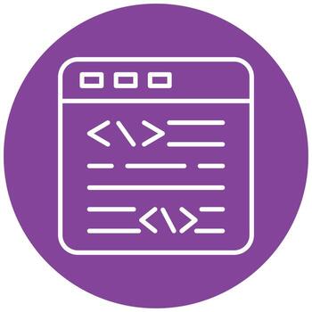 estilo de icono de codificación de sitio web vector