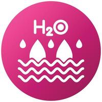 estilo de icono de h2o vector